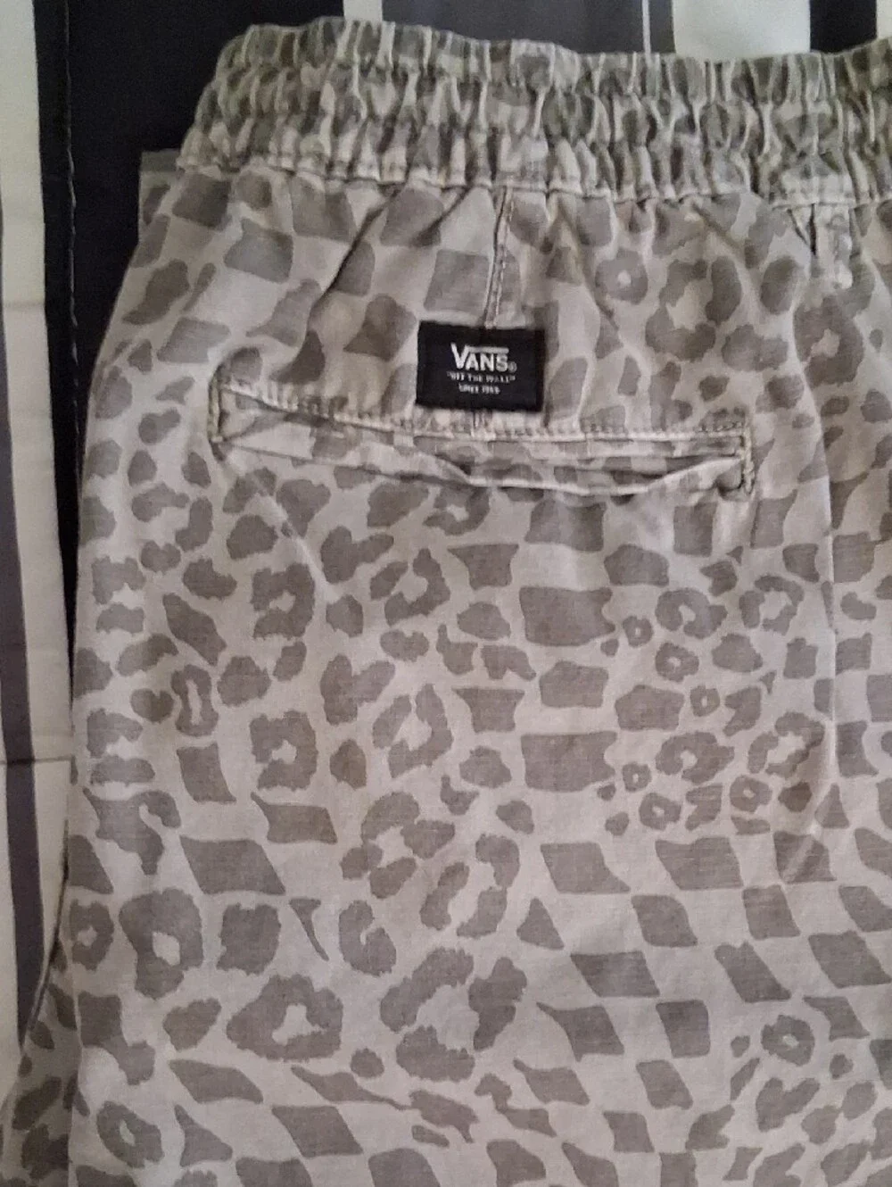 Vans Gray Leopard Print Jogger Pants